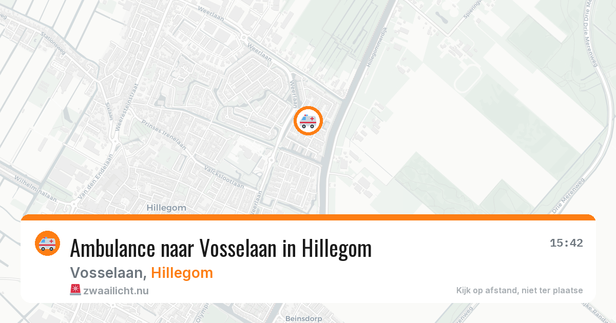 Ambulance naar Vosselaan in Hillegom — 11 jul 2026