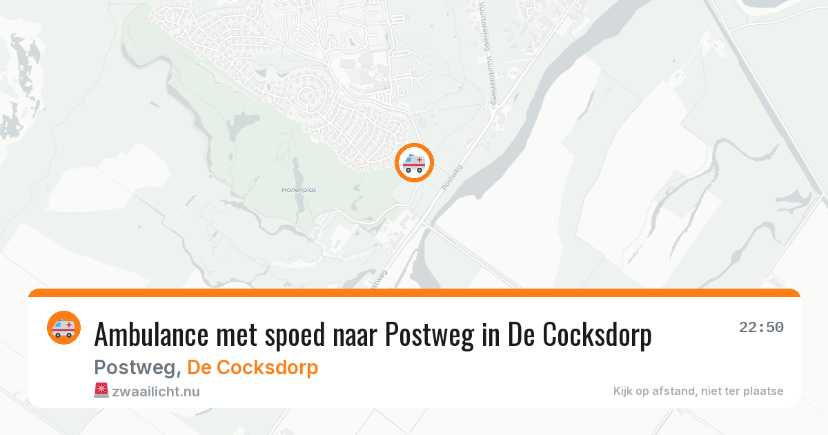 Ambulance met spoed naar Postweg in De Cocksdorp — 22 mei 2026