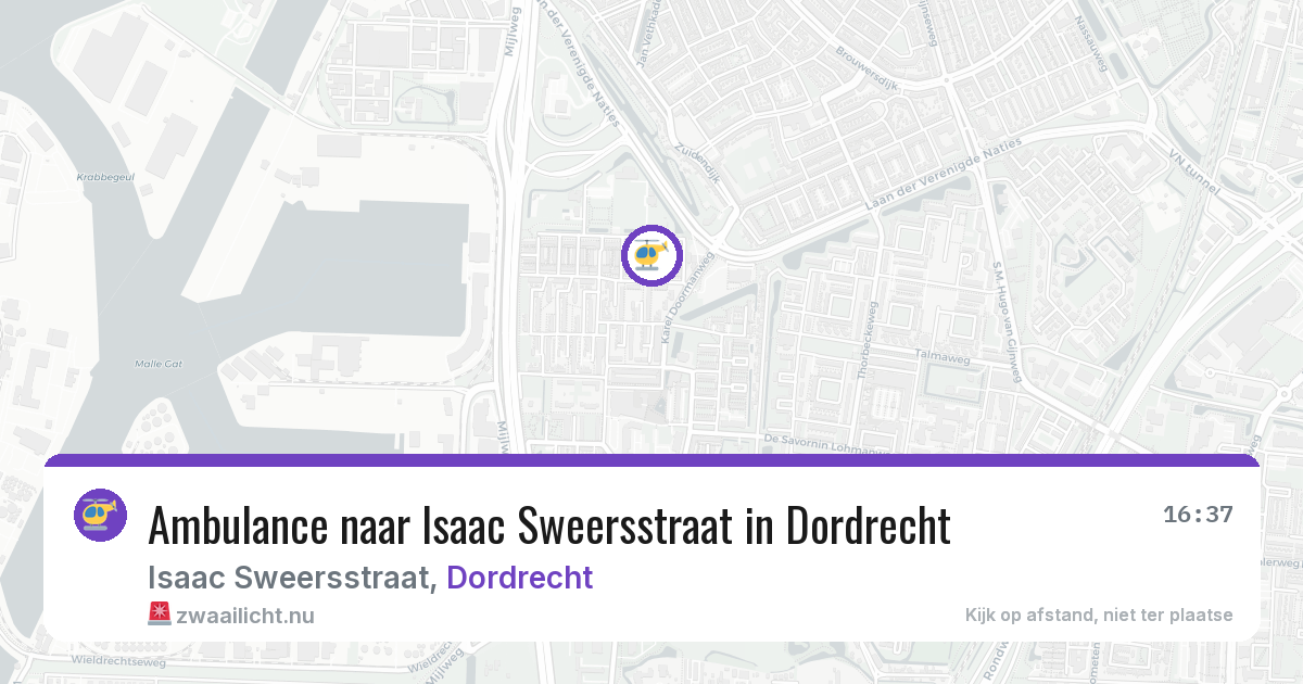 Ambulance naar Isaac Sweersstraat in Dordrecht — 4 jun 2026