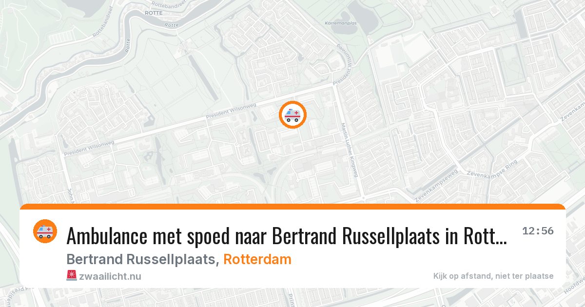 Ambulance met spoed naar Bertrand Russellplaats in Rotterdam — 11 apr 2026