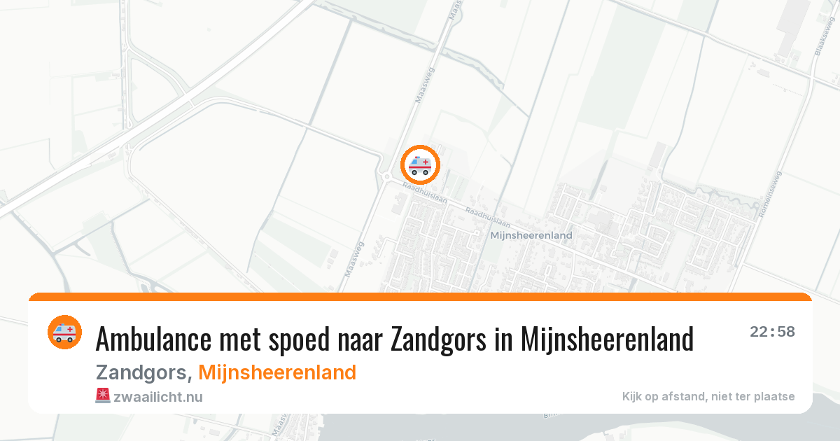 Ambulance met spoed naar Zandgors in Mijnsheerenland — 5 mei 2026
