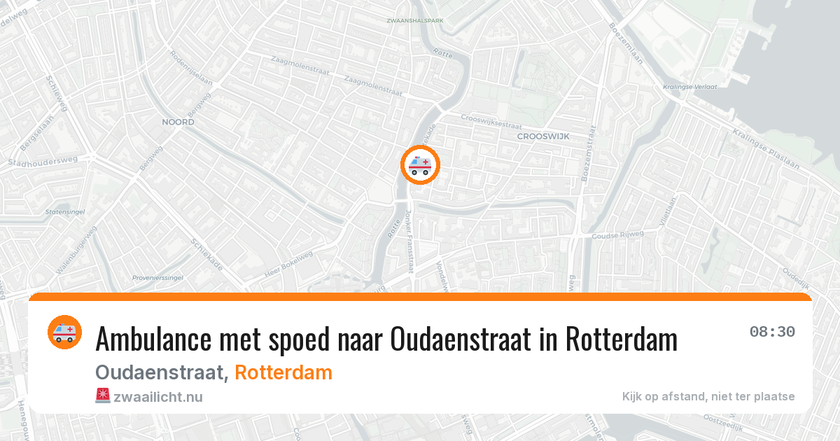 Ambulance met spoed naar Oudaenstraat in Rotterdam — 14 jul 2026