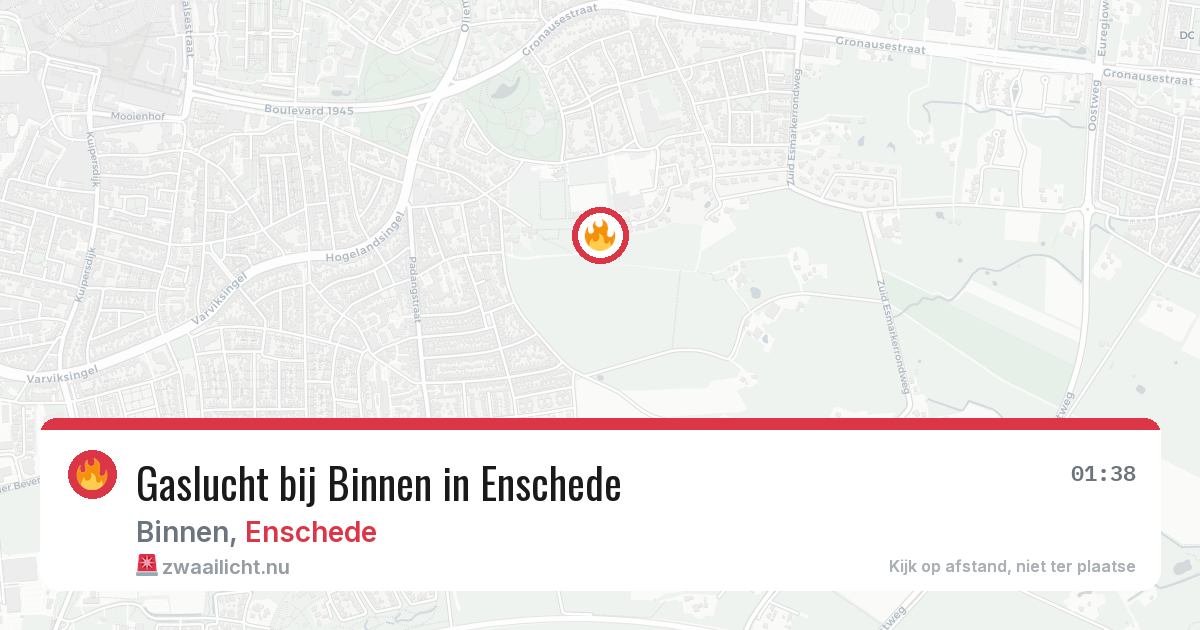 Gaslucht bij Binnen in Enschede — 22 apr 2026
