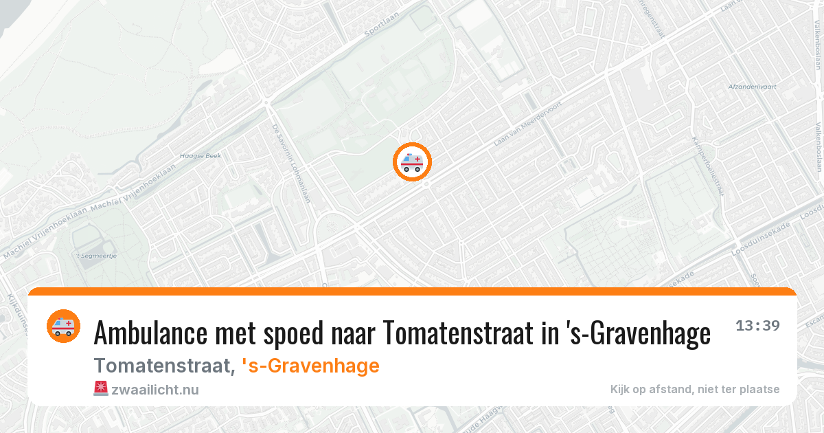 Ambulance met spoed naar Tomatenstraat in 's-Gravenhage — 28 mei 2026