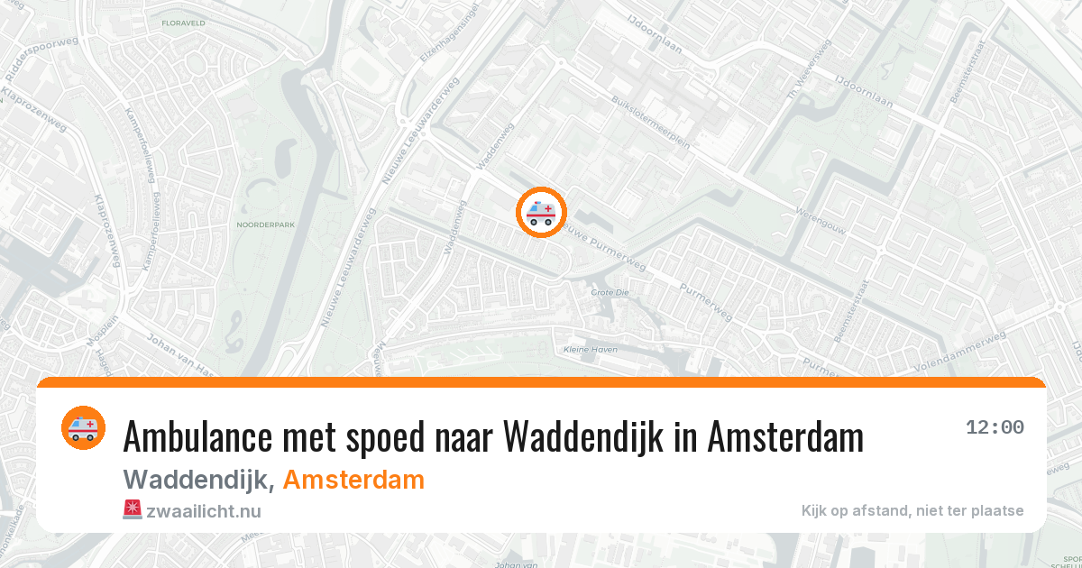 Ambulance met spoed naar Waddendijk in Amsterdam — 14 jul 2026