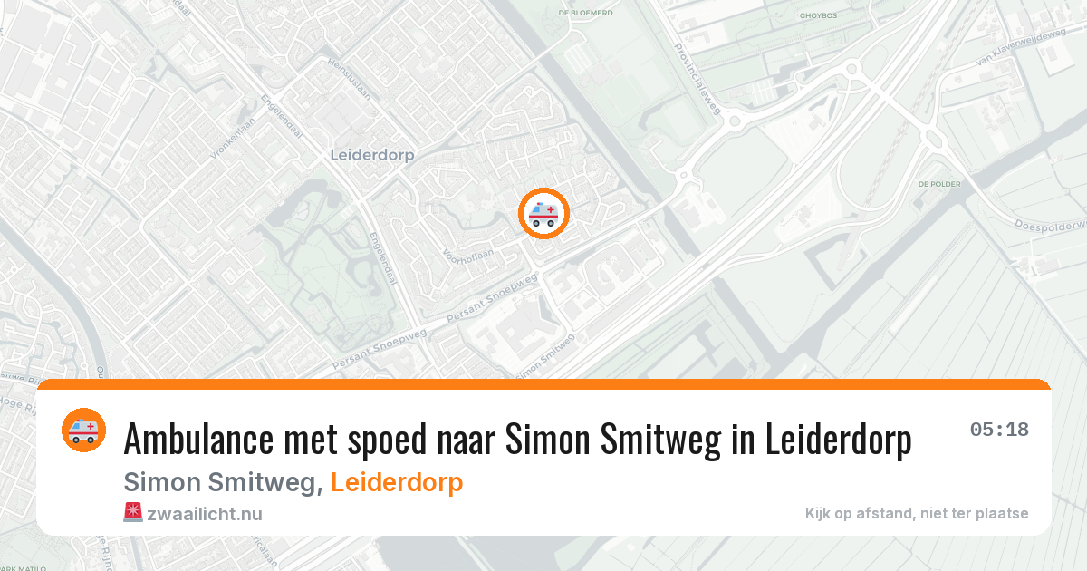 Ambulance met spoed naar Simon Smitweg in Leiderdorp — 25 jan 2026
