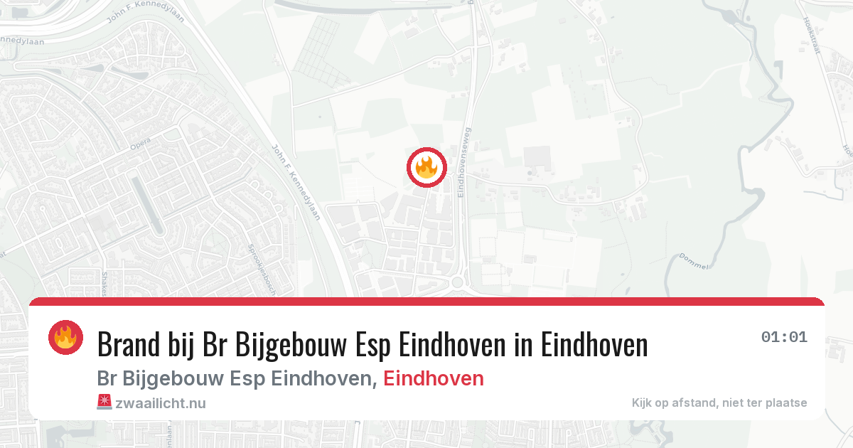 Brand bij Br Bijgebouw Esp Eindhoven in Eindhoven — 25 mei 2026