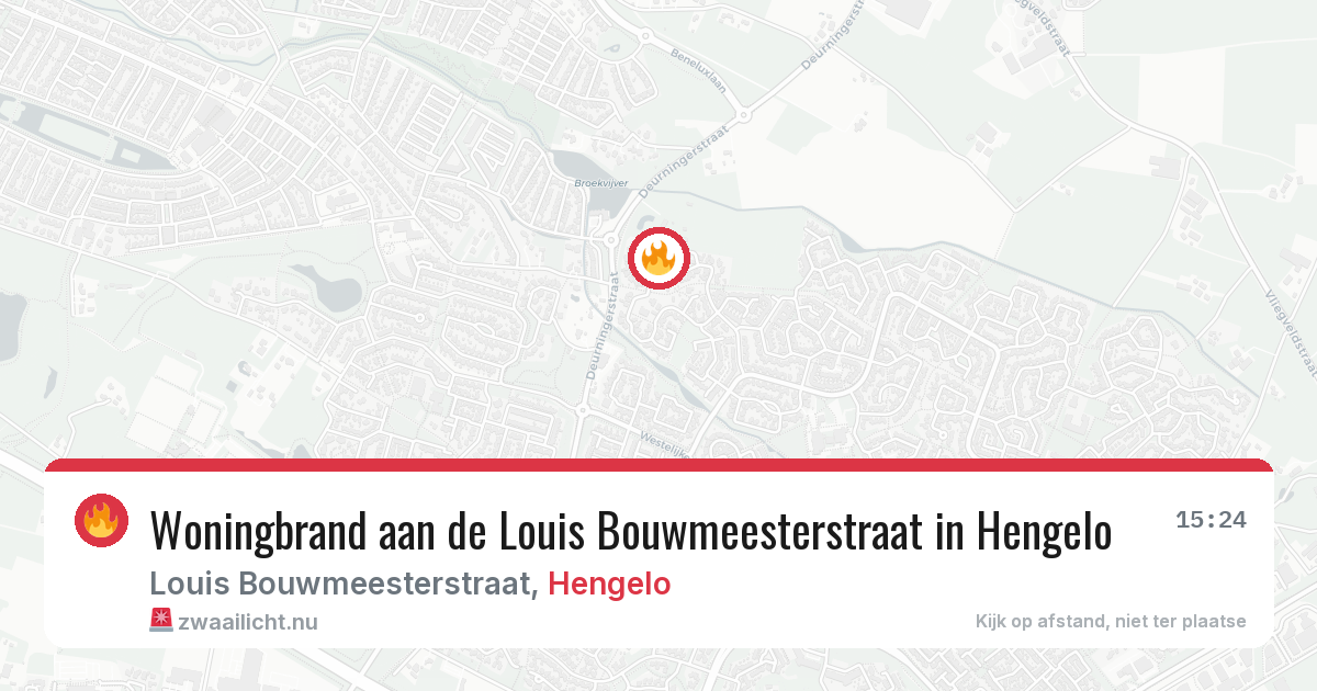 Woningbrand aan de Louis Bouwmeesterstraat in Hengelo — 4 jun 2026