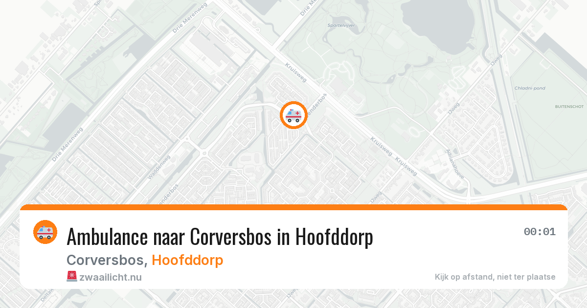 Ambulance naar Corversbos in Hoofddorp — 18 jul 2026