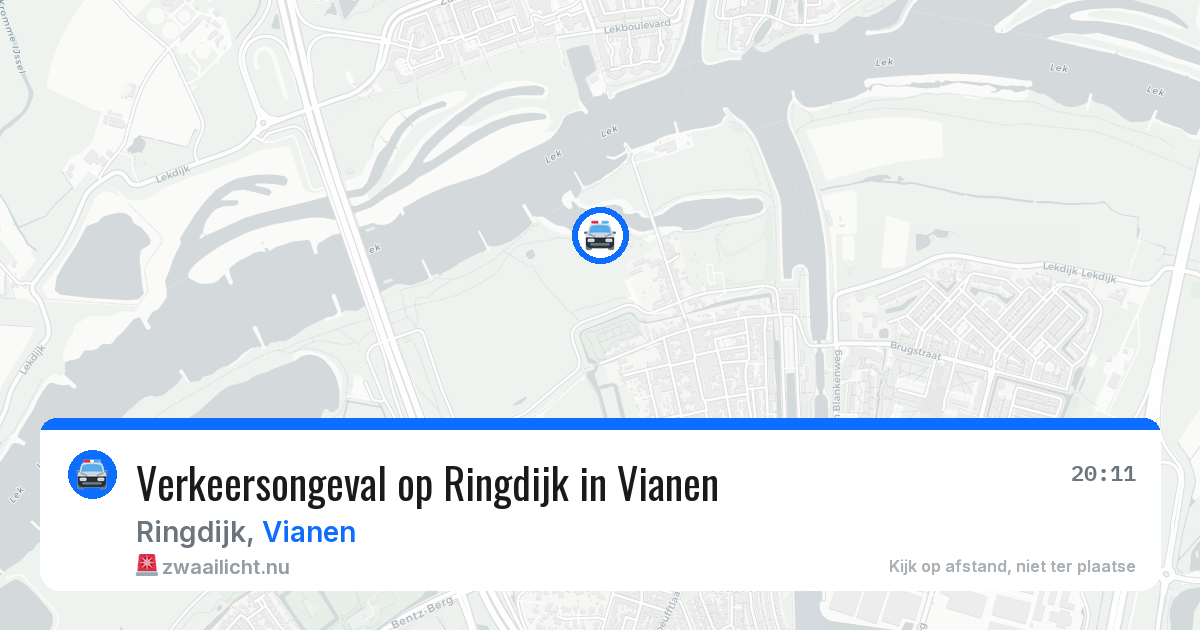 Verkeersongeval op Ringdijk in Vianen — 25 jul 2026