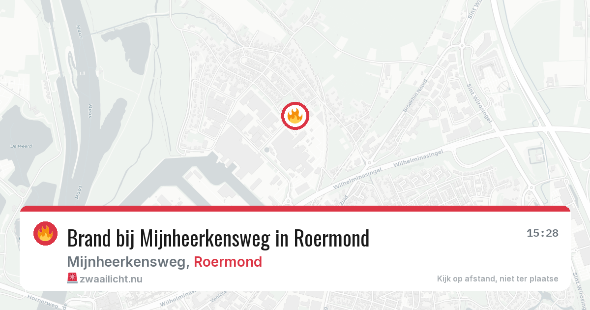 Brand bij Mijnheerkensweg in Roermond — 17 mrt 2026