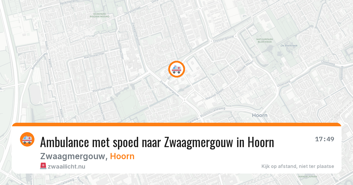 Ambulance met spoed naar Zwaagmergouw in Hoorn — 20 jul 2026