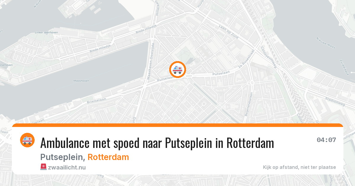 Ambulance met spoed naar Putseplein in Rotterdam — 13 mei 2026