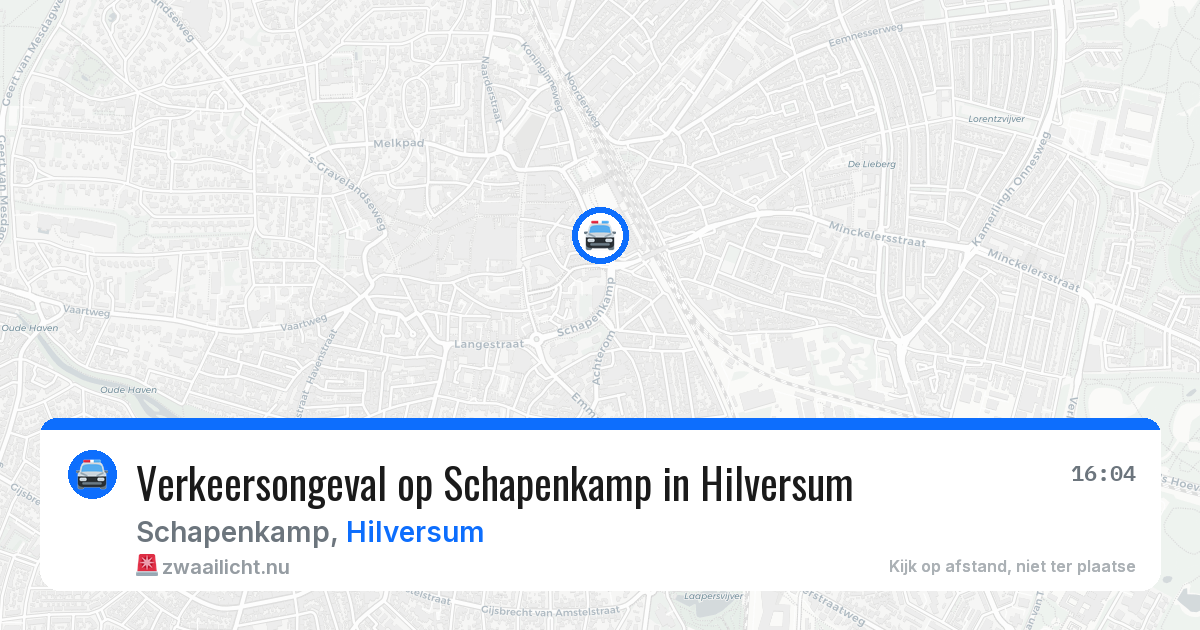 Verkeersongeval op Schapenkamp in Hilversum — 23 apr 2026