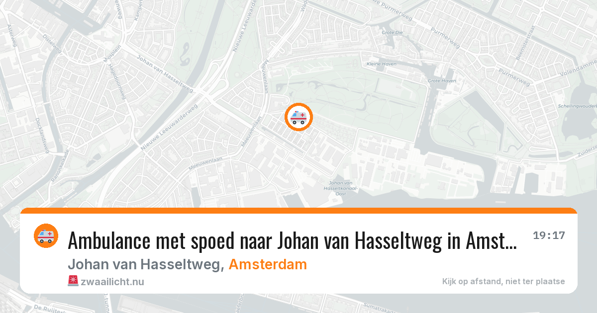 Ambulance met spoed naar Johan van Hasseltweg in Amsterdam — 17 mei 2026