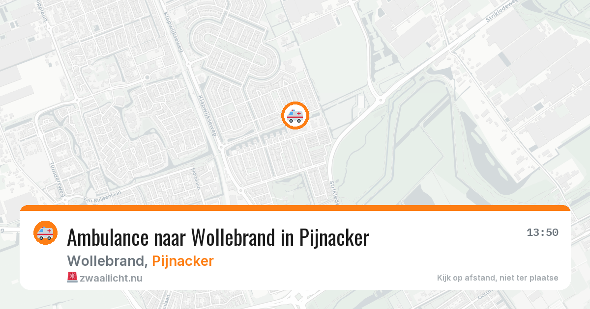 Ambulance naar Wollebrand in Pijnacker — 18 jul 2026