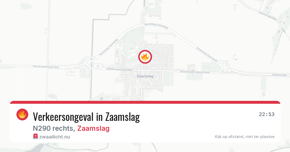 Verkeersongeval in Zaamslag — 28 jun 2026