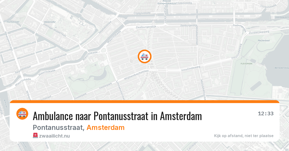 Ambulance naar Pontanusstraat in Amsterdam — 6 jun 2026
