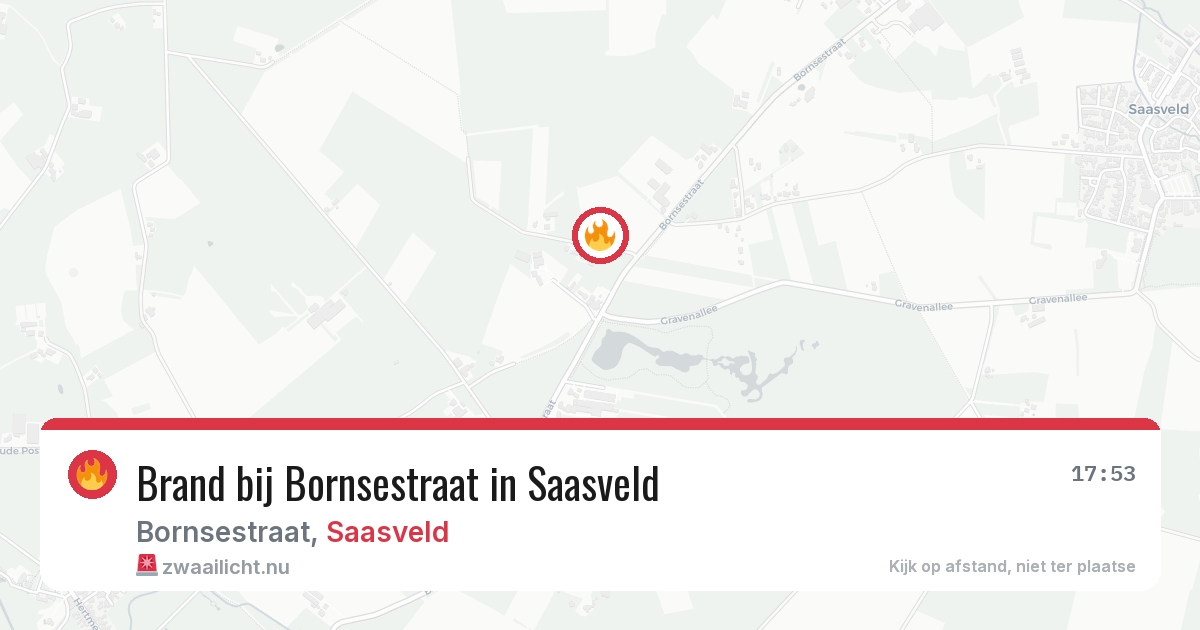 Brand bij Bornsestraat in Saasveld — 29 mei 2026