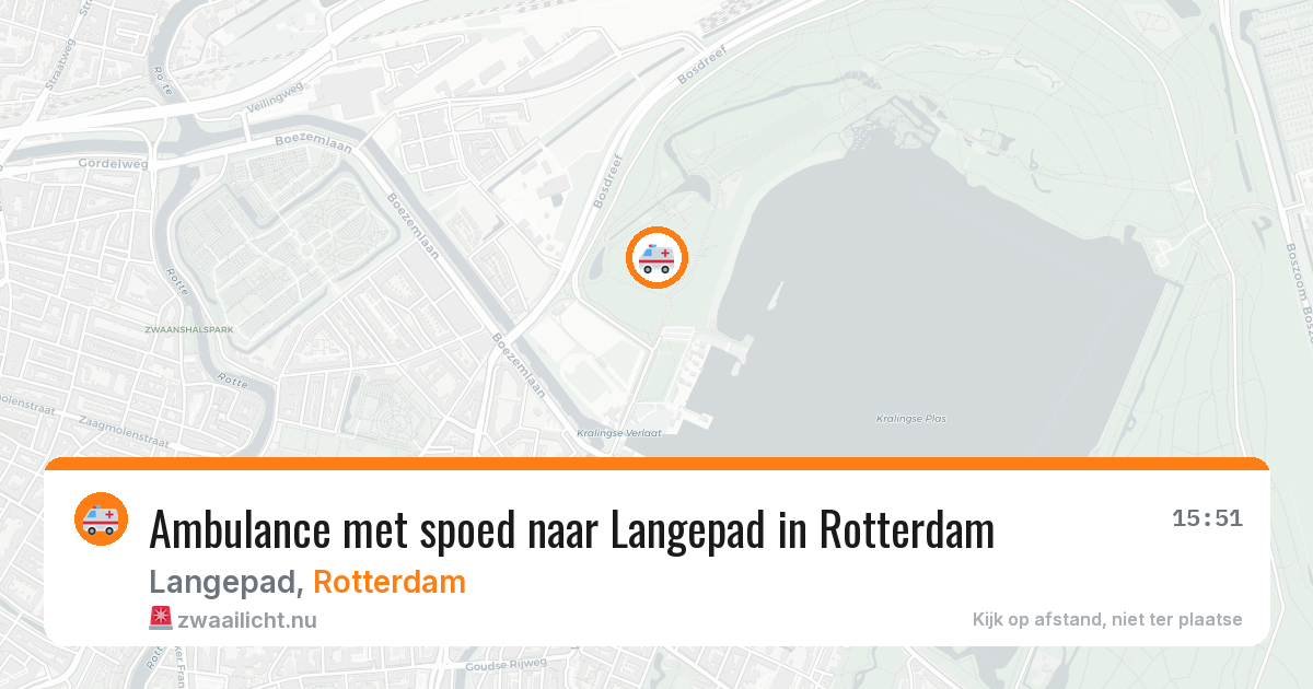 Ambulance met spoed naar Langepad in Rotterdam — 23 mei 2026