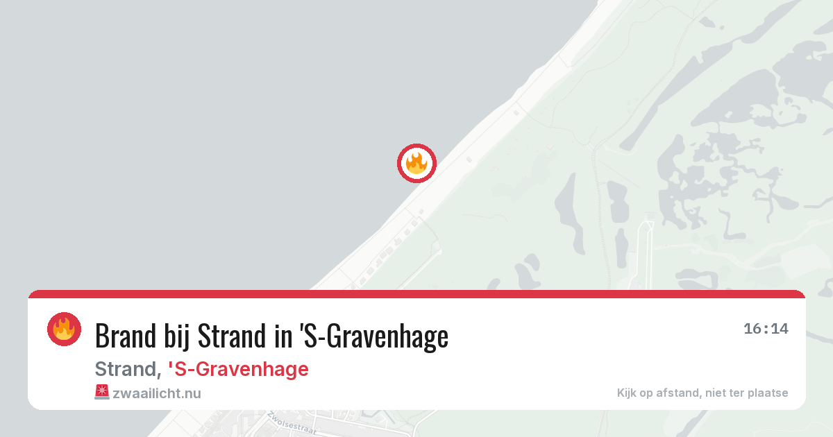Brand bij Strand in 'S-Gravenhage — 16 mei 2026
