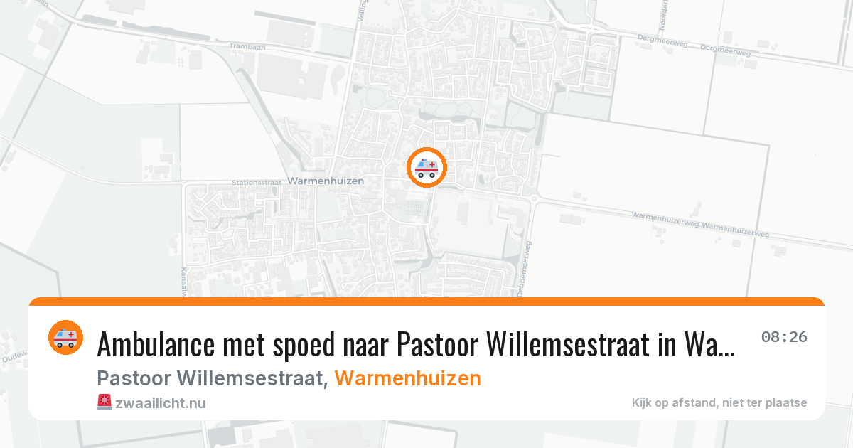 Ambulance met spoed naar Pastoor Willemsestraat in Warmenhuizen — 25 jul 2026