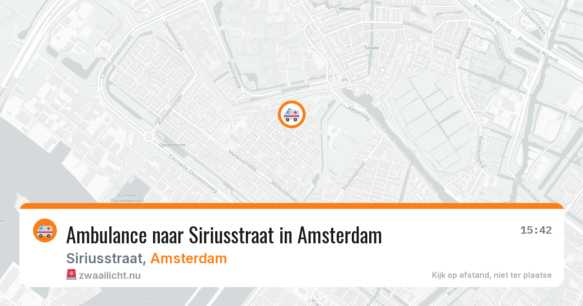 Ambulance naar Siriusstraat in Amsterdam — 14 mrt 2026