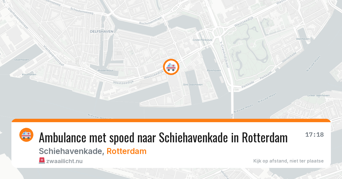 Ambulance met spoed naar Schiehavenkade in Rotterdam — 22 mei 2026