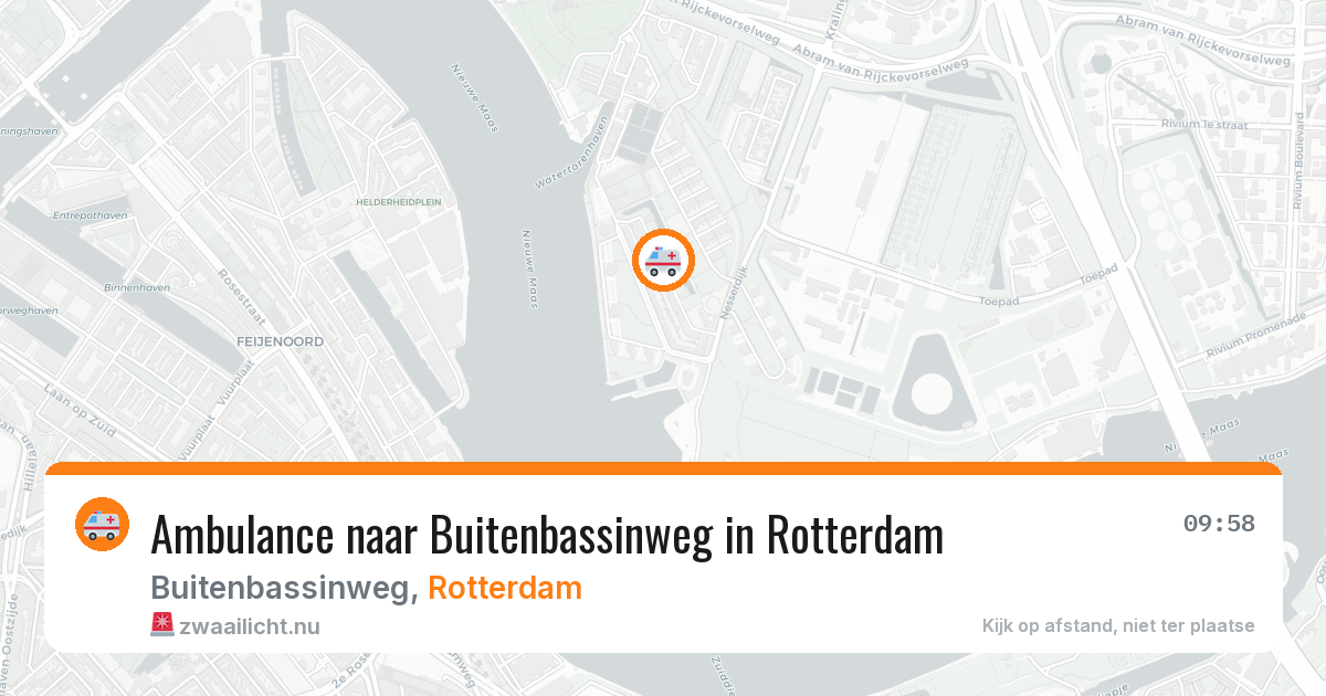 Ambulance naar Buitenbassinweg in Rotterdam — 28 mei 2026