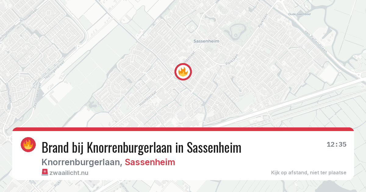 Brand bij Knorrenburgerlaan in Sassenheim — 18 mrt 2026