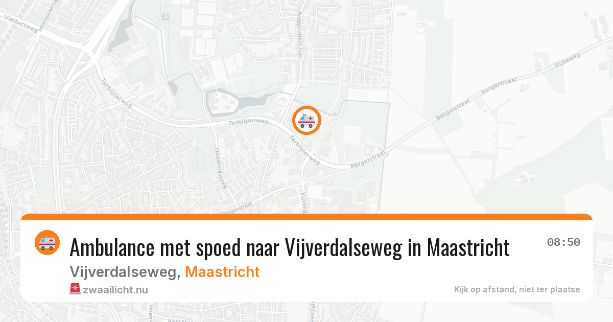 Ambulance met spoed naar Vijverdalseweg in Maastricht — 16 jul 2026