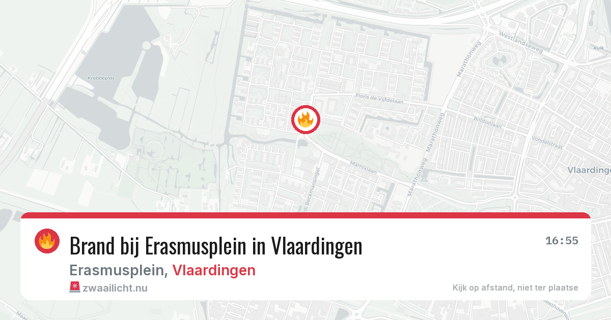 Brand bij Erasmusplein in Vlaardingen — 5 jun 2026