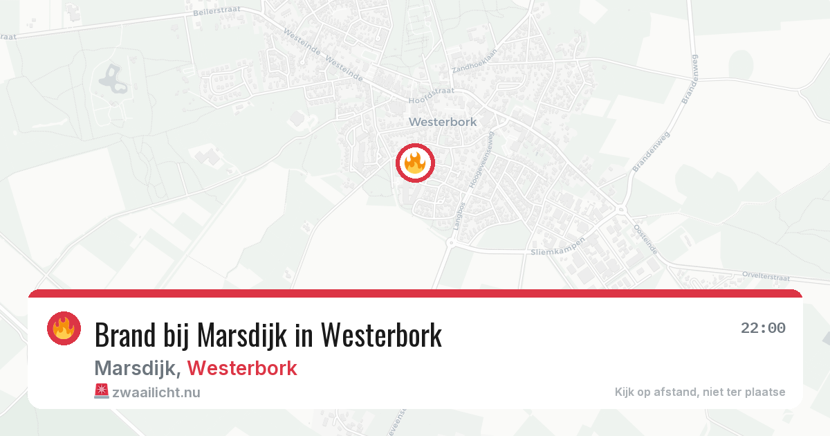 Brand bij Marsdijk in Westerbork — 6 mei 2026