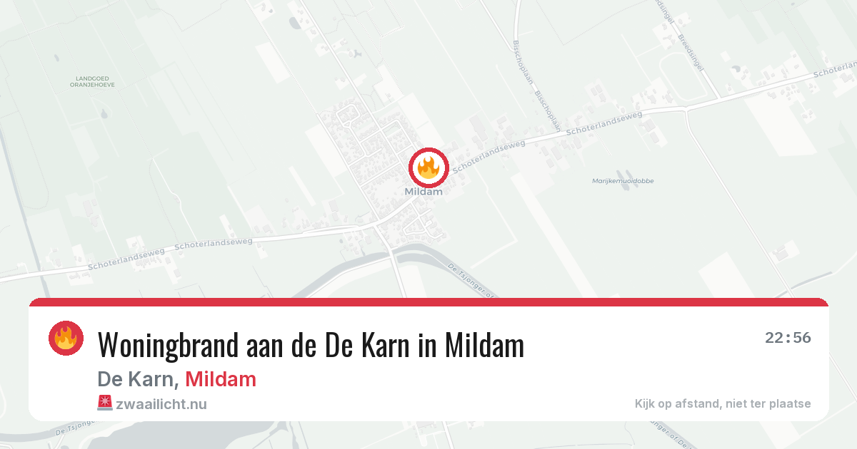 Woningbrand aan de De Karn in Mildam — 27 jun 2026