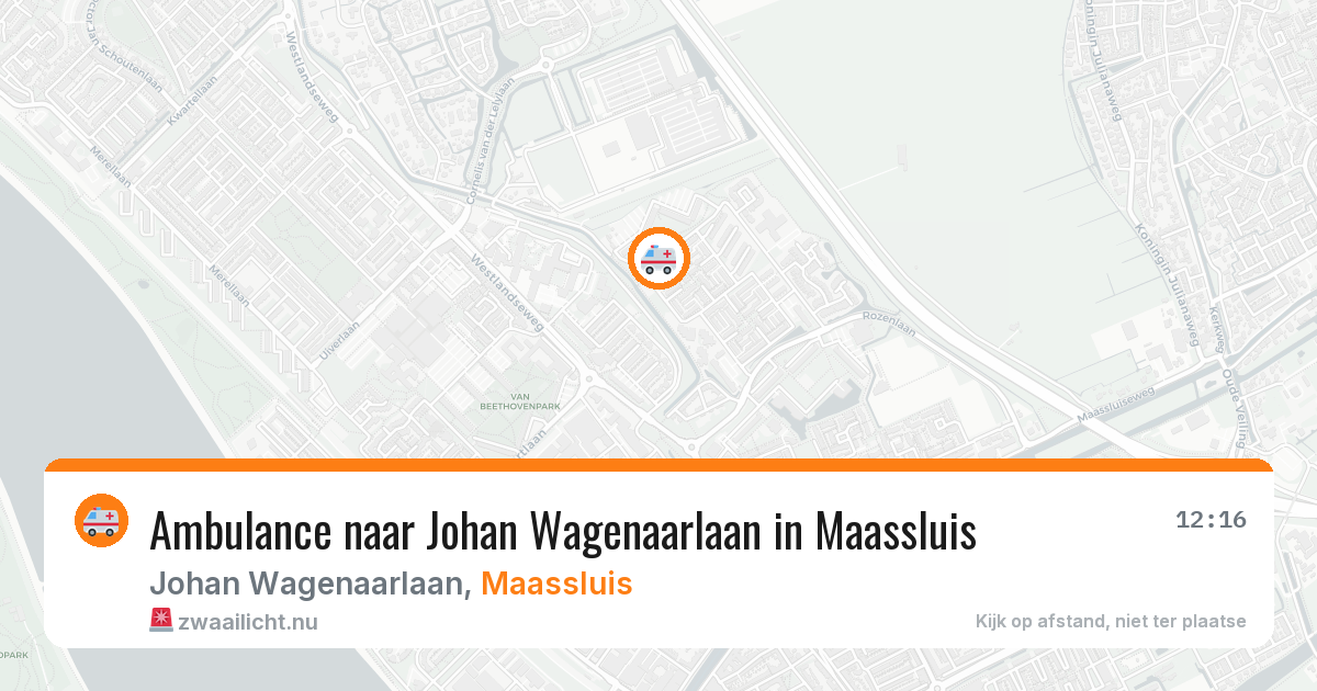 Ambulance naar Johan Wagenaarlaan in Maassluis — 20 jul 2026