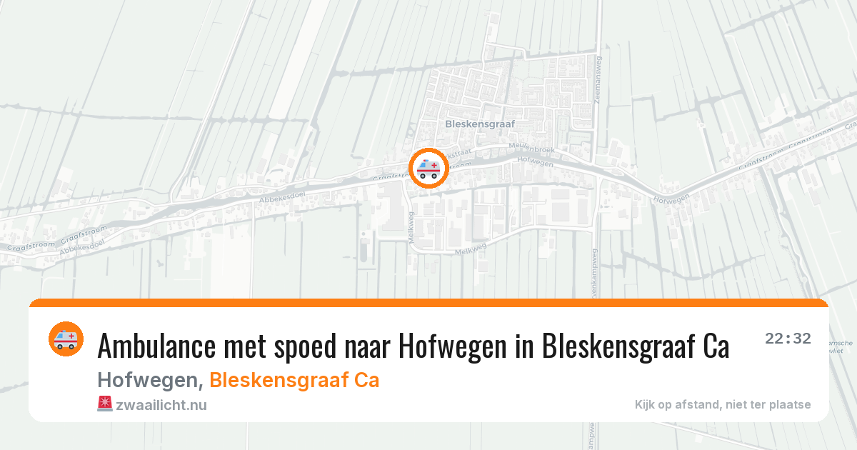 Ambulance met spoed naar Hofwegen in Bleskensgraaf Ca — 29 apr 2026