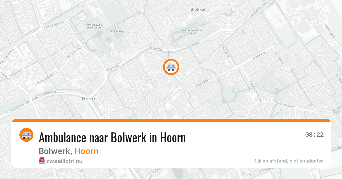Ambulance naar Bolwerk in Hoorn — 24 jul 2026