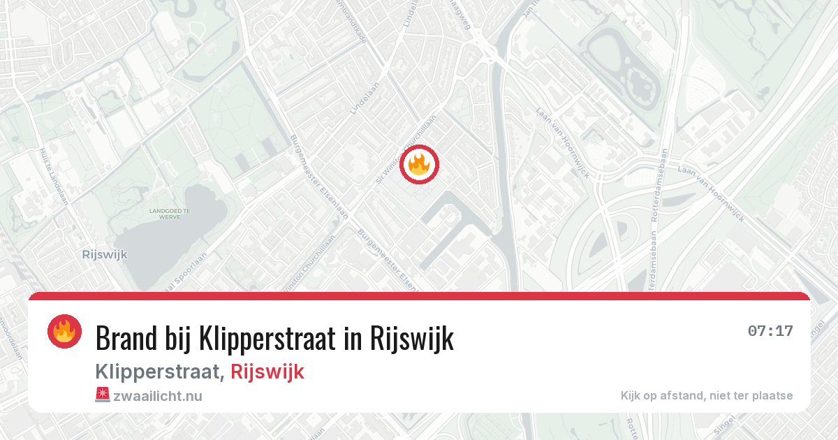 Brand bij Klipperstraat in Rijswijk — 12 mei 2026