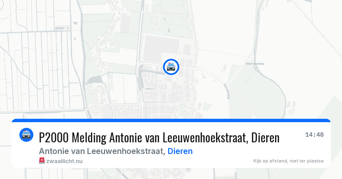 P2000 Melding Antonie van Leeuwenhoekstraat, Dieren — 5 jun 2026