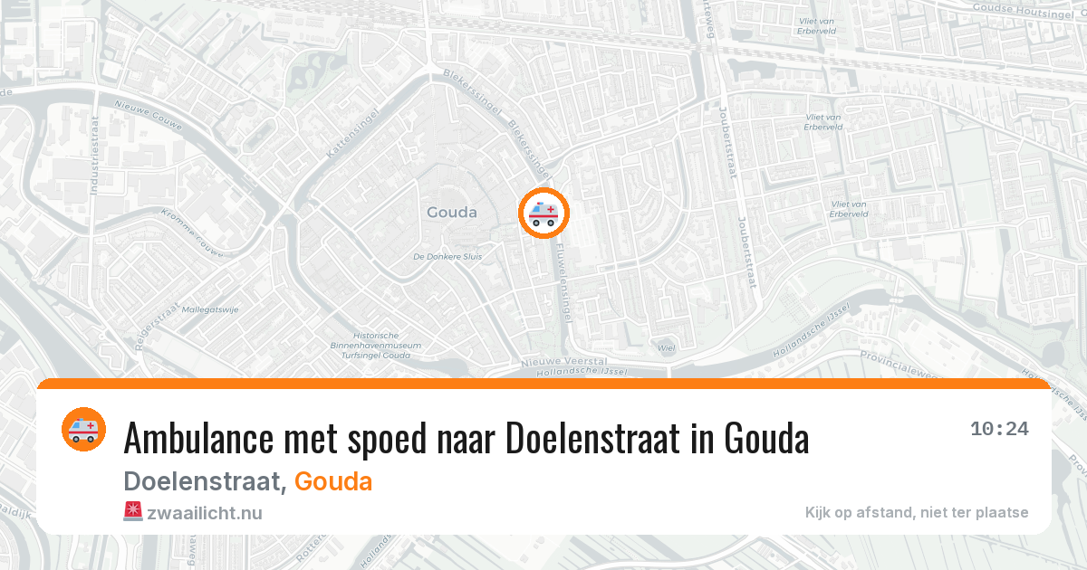 Ambulance met spoed naar Doelenstraat in Gouda — 25 jan 2026