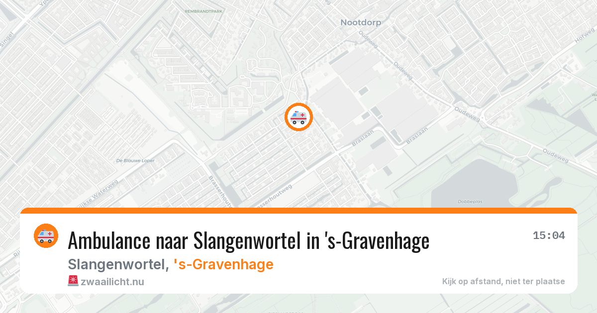 Ambulance naar Slangenwortel in 's-Gravenhage — 26 jul 2026