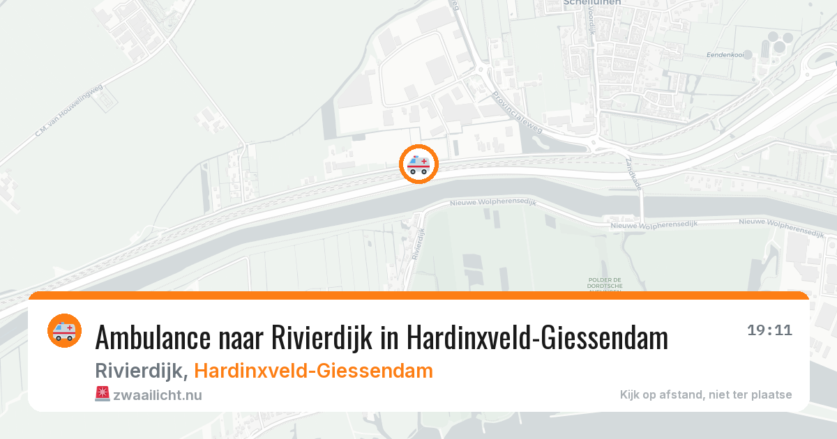 Ambulance naar Rivierdijk in Hardinxveld-Giessendam — 28 mrt 2026
