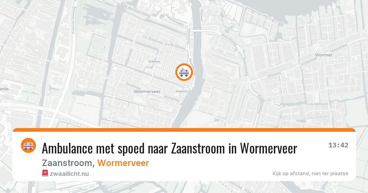 Ambulance met spoed naar Zaanstroom in Wormerveer — 16 mei 2026