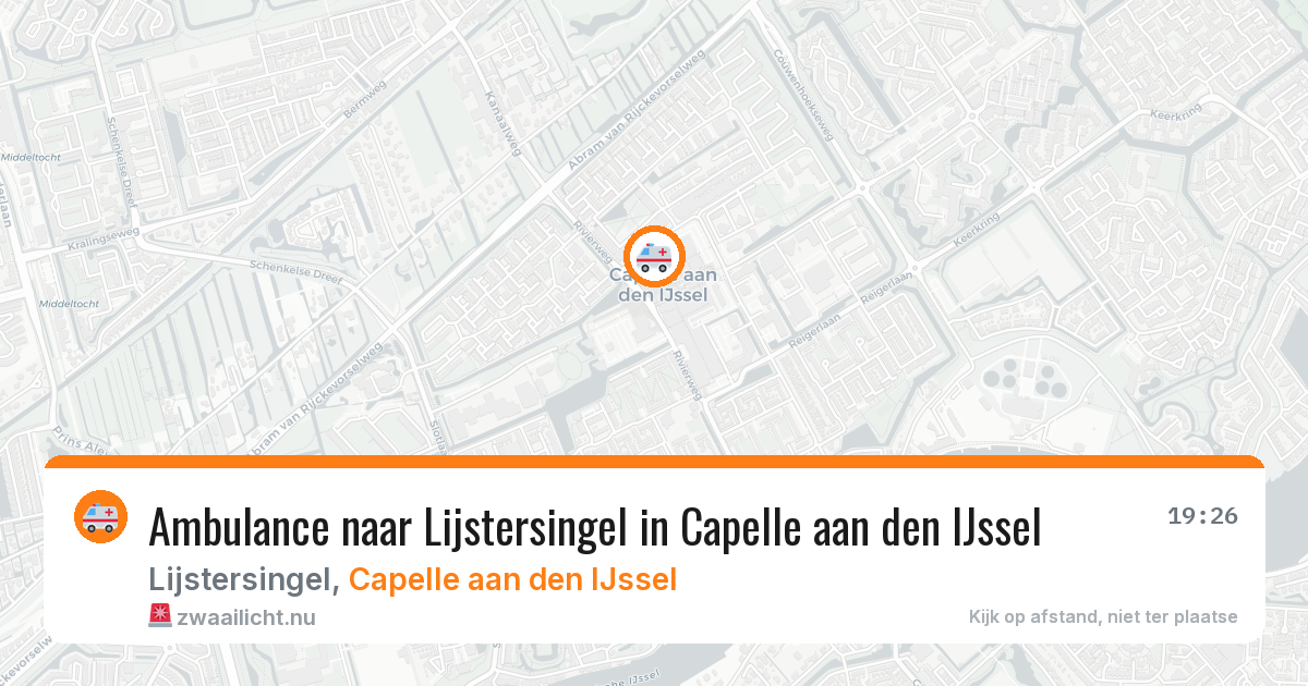 Ambulance naar Lijstersingel in Capelle aan den IJssel — 24 jul 2026