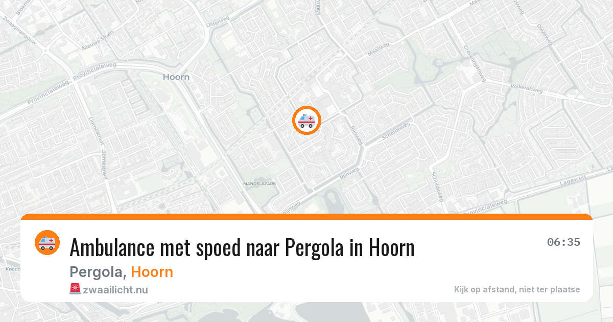 Ambulance met spoed naar Pergola in Hoorn — 6 jun 2026