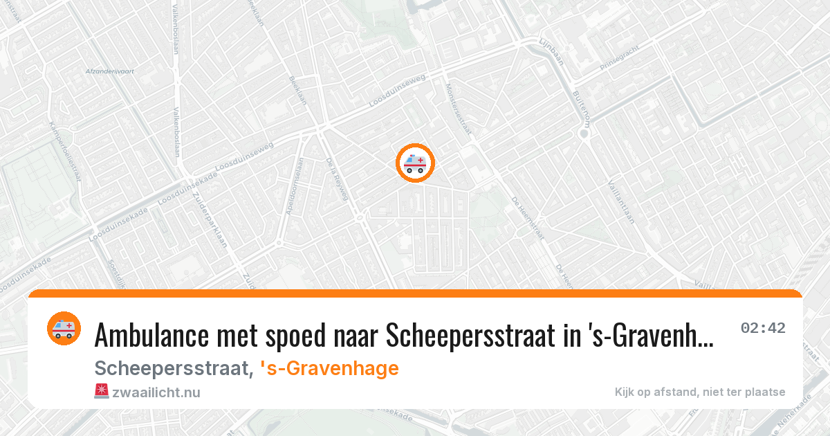Ambulance met spoed naar Scheepersstraat in 's-Gravenhage — 5 mei 2026