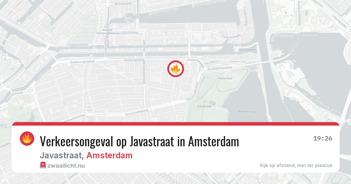 Verkeersongeval op Javastraat in Amsterdam — 17 mei 2026