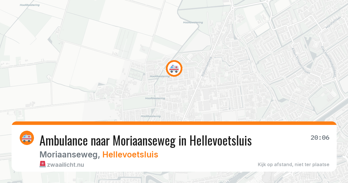 Ambulance naar Moriaanseweg in Hellevoetsluis — 28 mei 2026