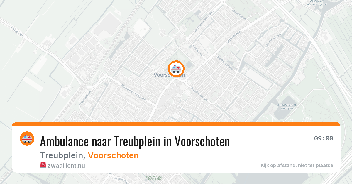 Ambulance naar Treubplein in Voorschoten — 25 jul 2026