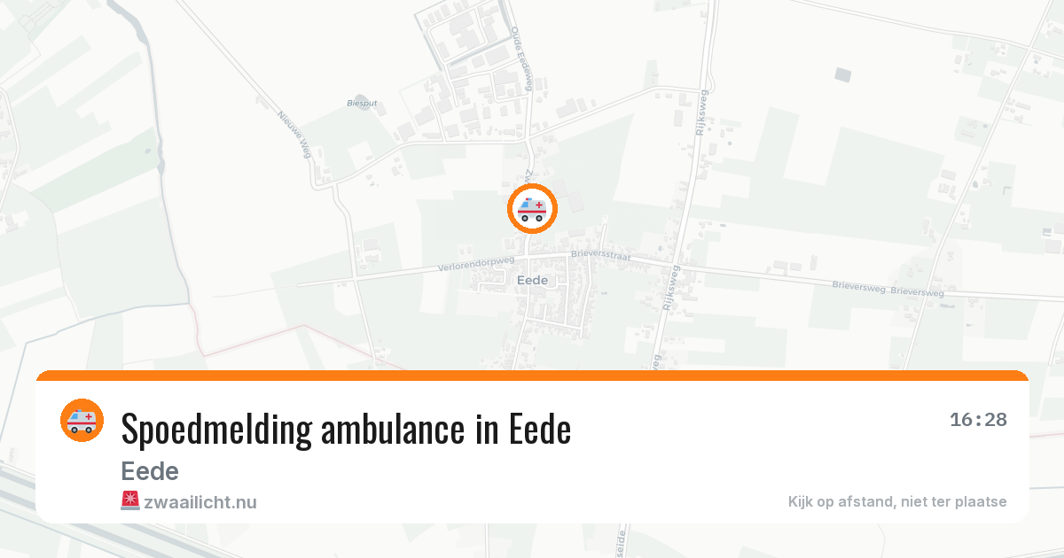 Spoedmelding ambulance in Eede — 17 jul 2026